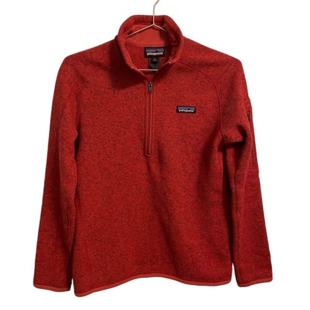 Patagonia Better Sweater 1/4 Zip Fleece Pullover Red Heather Small S